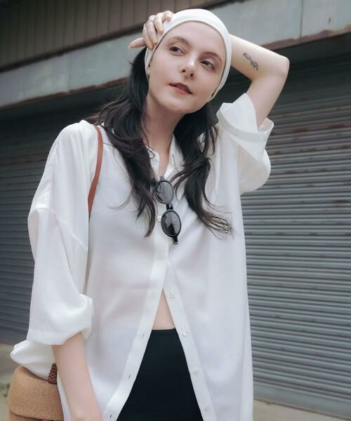 URBAN RESEARCH / アーバンリサーチ シャツ・ブラウス | ハーフスリーブシアーワイドシャツ | 詳細15