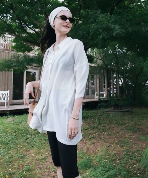 URBAN RESEARCH / アーバンリサーチ シャツ・ブラウス | ハーフスリーブシアーワイドシャツ | 詳細19