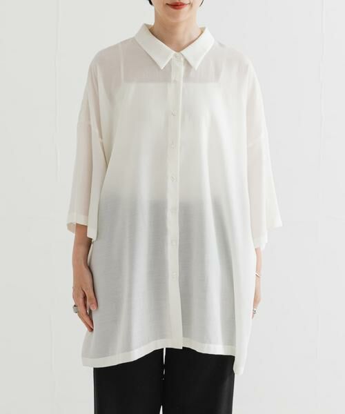URBAN RESEARCH / アーバンリサーチ シャツ・ブラウス | ハーフスリーブシアーワイドシャツ | 詳細21