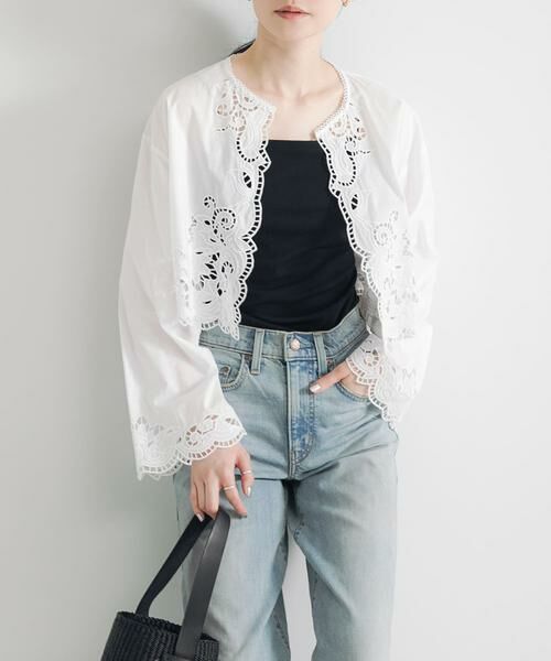 URBAN RESEARCH / アーバンリサーチ シャツ・ブラウス | カットワークレース刺繍ブラウス | 詳細1