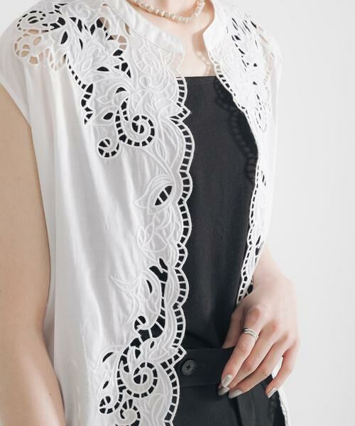 URBAN RESEARCH / アーバンリサーチ ベスト | カットワークレース刺繍ジレ | 詳細1