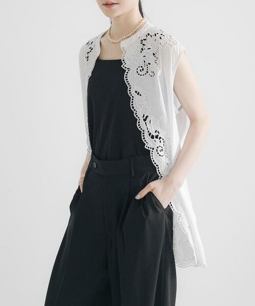 URBAN RESEARCH / アーバンリサーチ ベスト | カットワークレース刺繍ジレ | 詳細3