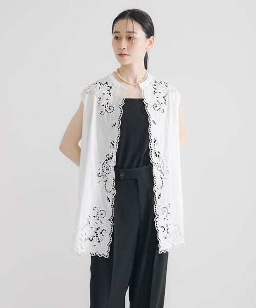 URBAN RESEARCH / アーバンリサーチ ベスト | カットワークレース刺繍ジレ | 詳細4