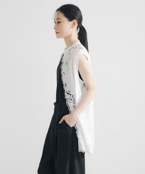 URBAN RESEARCH / アーバンリサーチ ベスト | カットワークレース刺繍ジレ | 詳細5