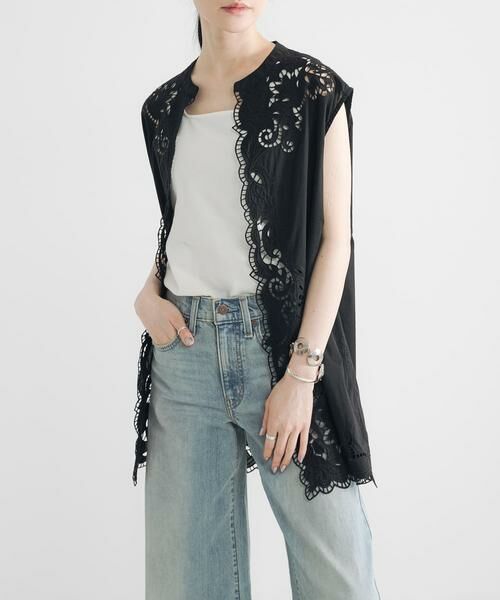 URBAN RESEARCH / アーバンリサーチ ベスト | カットワークレース刺繍ジレ | 詳細14