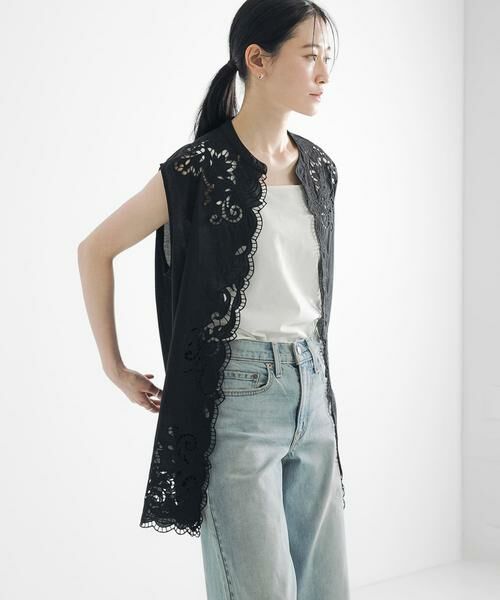 URBAN RESEARCH / アーバンリサーチ ベスト | カットワークレース刺繍ジレ | 詳細16