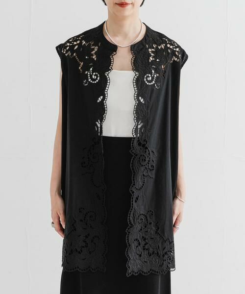 URBAN RESEARCH / アーバンリサーチ ベスト | カットワークレース刺繍ジレ | 詳細21