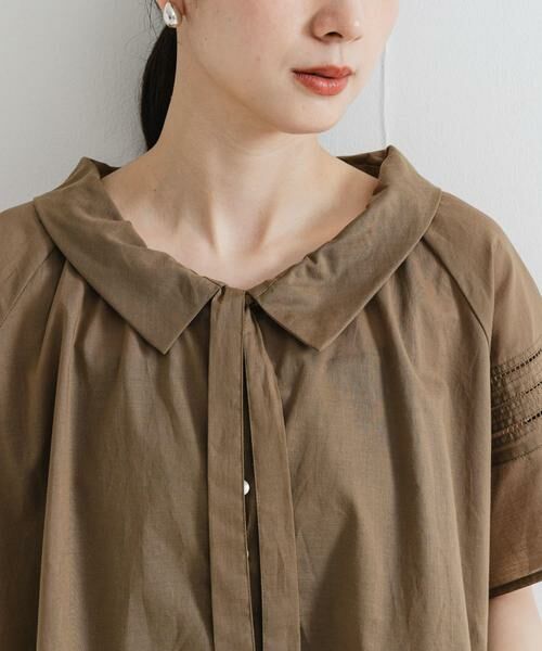 URBAN RESEARCH / アーバンリサーチ シャツ・ブラウス | ハーフスリーブフリルカラーブラウス | 詳細1