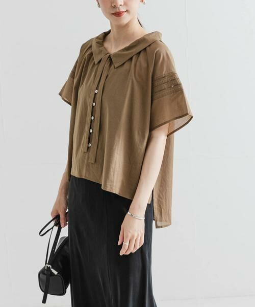 URBAN RESEARCH / アーバンリサーチ シャツ・ブラウス | ハーフスリーブフリルカラーブラウス | 詳細2