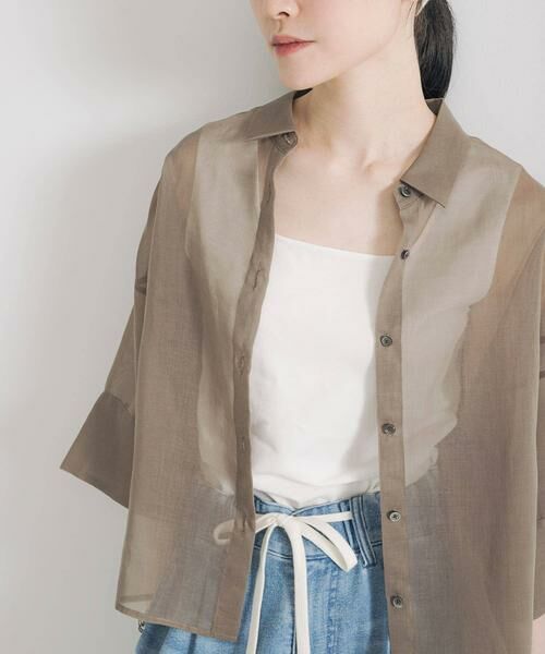 URBAN RESEARCH / アーバンリサーチ シャツ・ブラウス | シアーワイドスリーブ半袖シャツ | 詳細1