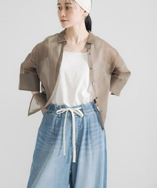 URBAN RESEARCH / アーバンリサーチ シャツ・ブラウス | シアーワイドスリーブ半袖シャツ | 詳細2