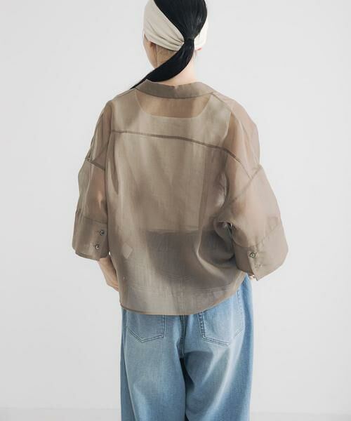URBAN RESEARCH / アーバンリサーチ シャツ・ブラウス | シアーワイドスリーブ半袖シャツ | 詳細4