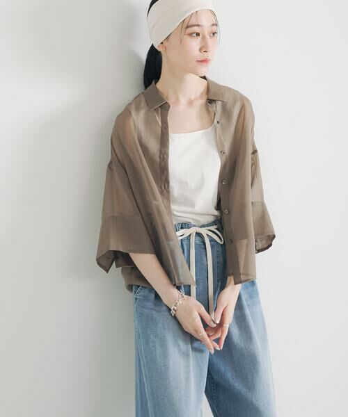 URBAN RESEARCH / アーバンリサーチ シャツ・ブラウス | シアーワイドスリーブ半袖シャツ | 詳細5