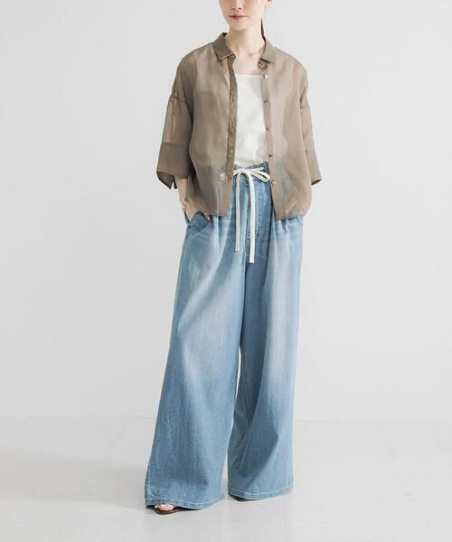 URBAN RESEARCH / アーバンリサーチ シャツ・ブラウス | シアーワイドスリーブ半袖シャツ | 詳細6