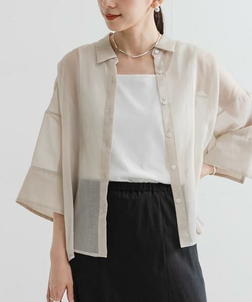 URBAN RESEARCH / アーバンリサーチ シャツ・ブラウス | シアーワイドスリーブ半袖シャツ | 詳細27