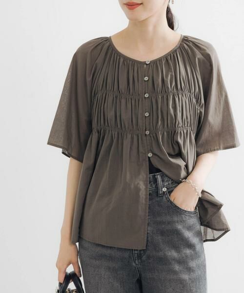 URBAN RESEARCH / アーバンリサーチ シャツ・ブラウス | コットンボイルシャーリングブラウス | 詳細1