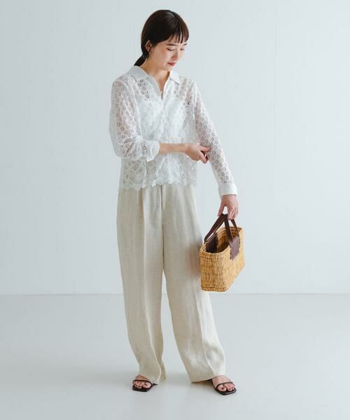 URBAN RESEARCH / アーバンリサーチ シャツ・ブラウス | インドレースオープンカラーシャツ | 詳細5