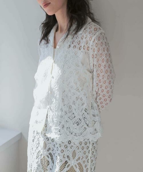 URBAN RESEARCH / アーバンリサーチ シャツ・ブラウス | インドレースオープンカラーシャツ | 詳細6