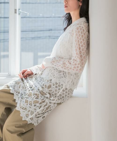 URBAN RESEARCH / アーバンリサーチ シャツ・ブラウス | インドレースオープンカラーシャツ | 詳細7