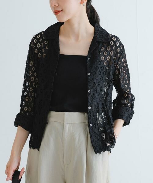 URBAN RESEARCH / アーバンリサーチ シャツ・ブラウス | インドレースオープンカラーシャツ | 詳細15