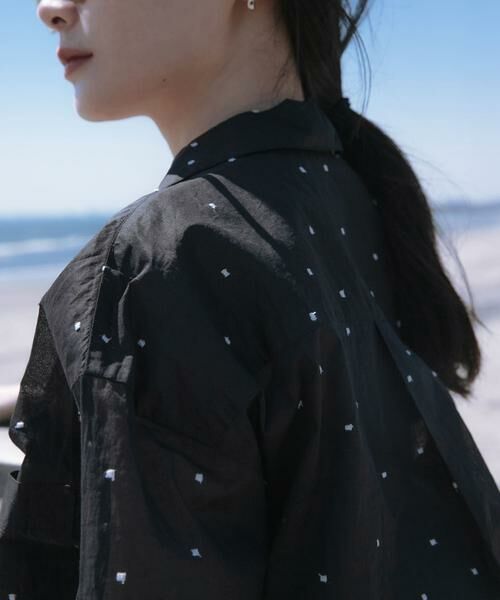 URBAN RESEARCH / アーバンリサーチ シャツ・ブラウス | new basic　オーガンジードットオープンカラーシャツ | 詳細10