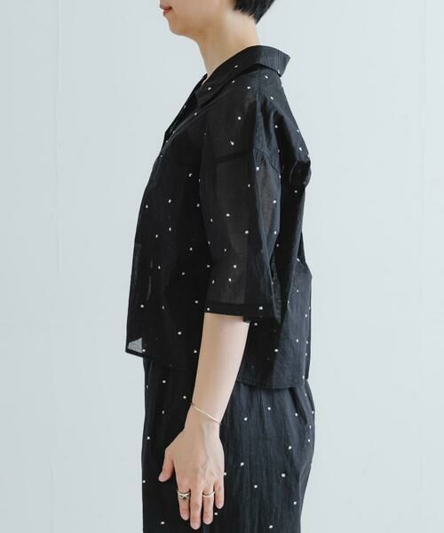 URBAN RESEARCH / アーバンリサーチ シャツ・ブラウス | new basic　オーガンジードットオープンカラーシャツ | 詳細13