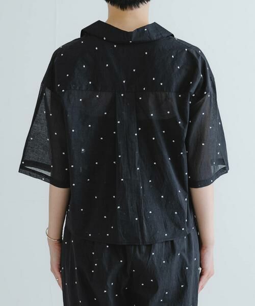 URBAN RESEARCH / アーバンリサーチ シャツ・ブラウス | new basic　オーガンジードットオープンカラーシャツ | 詳細14