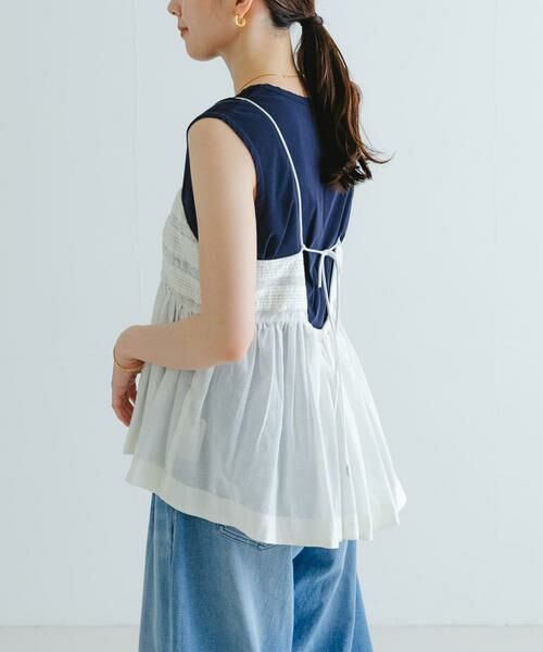 URBAN RESEARCH / アーバンリサーチ キャミソール・チューブトップ | レース切り替えキャミブラウス | 詳細1