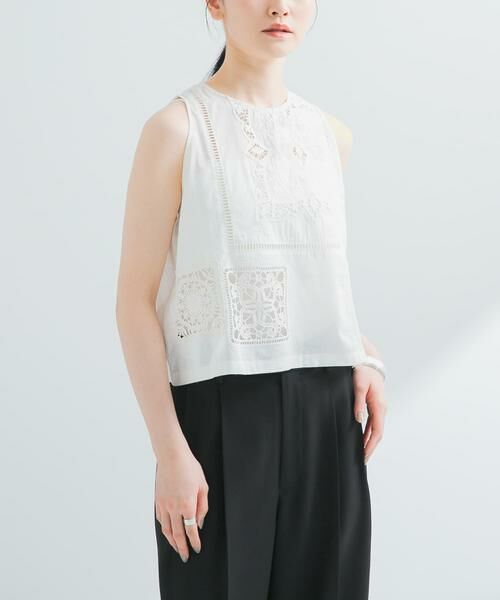 URBAN RESEARCH / アーバンリサーチ ベスト | パッチワークレーストップス | 詳細1