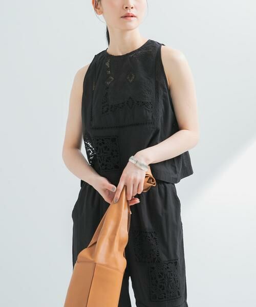 URBAN RESEARCH / アーバンリサーチ ベスト | パッチワークレーストップス | 詳細15