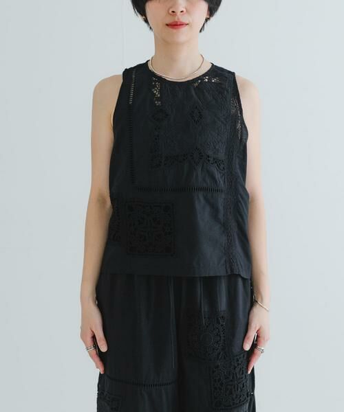 URBAN RESEARCH / アーバンリサーチ ベスト | パッチワークレーストップス | 詳細22