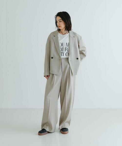 URBAN RESEARCH / アーバンリサーチ その他パンツ | 『UVカット/吸水速乾/イージーケア』『UR TECH DRYLUXE』ツイードワイドパンツ | 詳細20