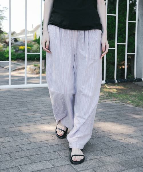 URBAN RESEARCH / アーバンリサーチ その他パンツ | new basic　インドコットンサッカーストライプパンツ | 詳細1