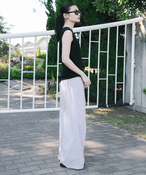 URBAN RESEARCH / アーバンリサーチ その他パンツ | new basic　インドコットンサッカーストライプパンツ | 詳細4