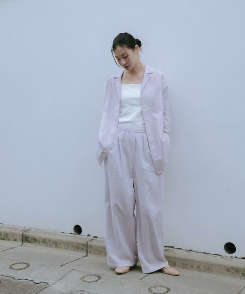 URBAN RESEARCH / アーバンリサーチ その他パンツ | new basic　インドコットンサッカーストライプパンツ | 詳細7