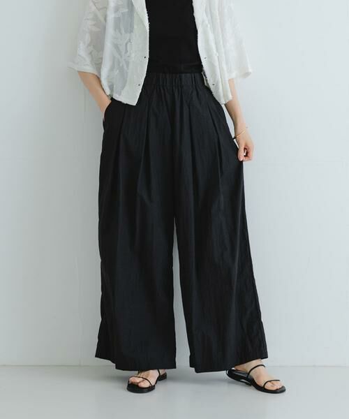 URBAN RESEARCH / アーバンリサーチ その他パンツ | 『撥水/UVカット/接触冷感/イージーケア』『UR TECH』ギャザーワイドパンツ | 詳細1