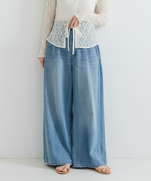 URBAN RESEARCH / アーバンリサーチ デニムパンツ | 『3サイズ展開』綿麻デニムイージーパンツ | 詳細9