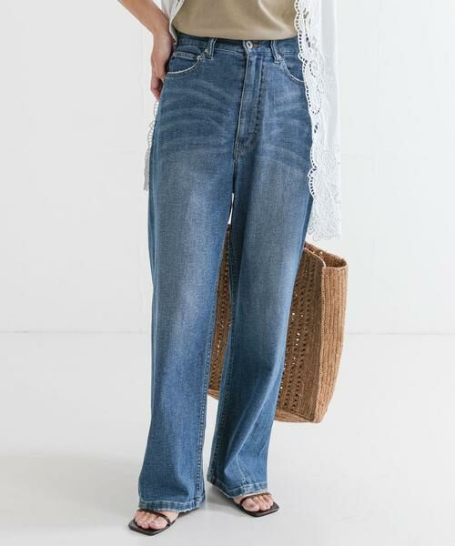 URBAN RESEARCH / アーバンリサーチ デニムパンツ | 『3サイズ展開』綿麻デニムワイドストレートパンツ | 詳細1