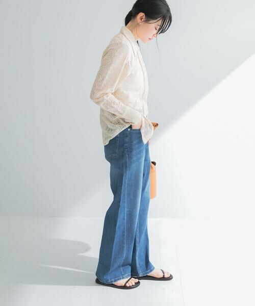 URBAN RESEARCH / アーバンリサーチ デニムパンツ | 『3サイズ展開』綿麻デニムワイドストレートパンツ | 詳細19