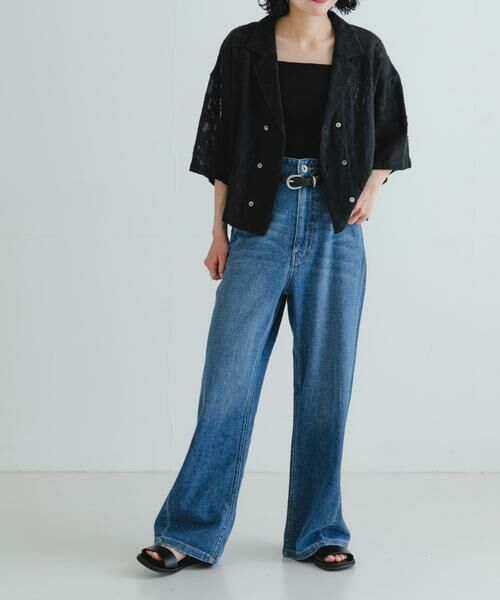 URBAN RESEARCH / アーバンリサーチ デニムパンツ | 『3サイズ展開』綿麻デニムワイドストレートパンツ | 詳細20