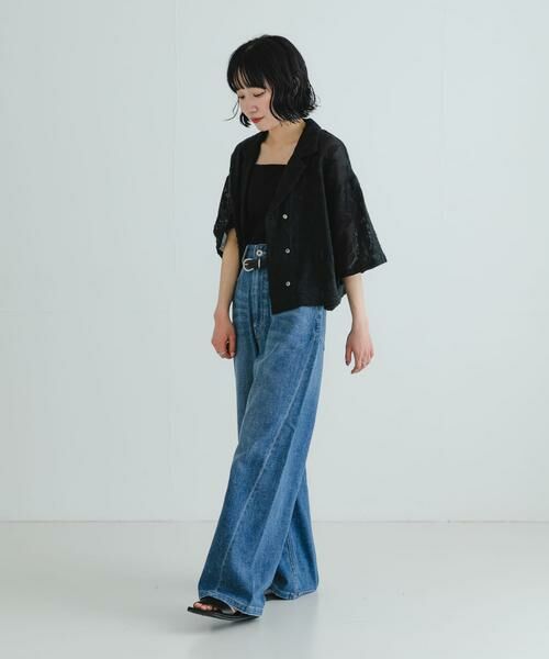 URBAN RESEARCH / アーバンリサーチ デニムパンツ | 『3サイズ展開』綿麻デニムワイドストレートパンツ | 詳細21