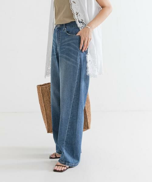 URBAN RESEARCH / アーバンリサーチ デニムパンツ | 『3サイズ展開』綿麻デニムワイドストレートパンツ | 詳細3