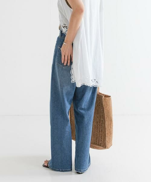 URBAN RESEARCH / アーバンリサーチ デニムパンツ | 『3サイズ展開』綿麻デニムワイドストレートパンツ | 詳細4