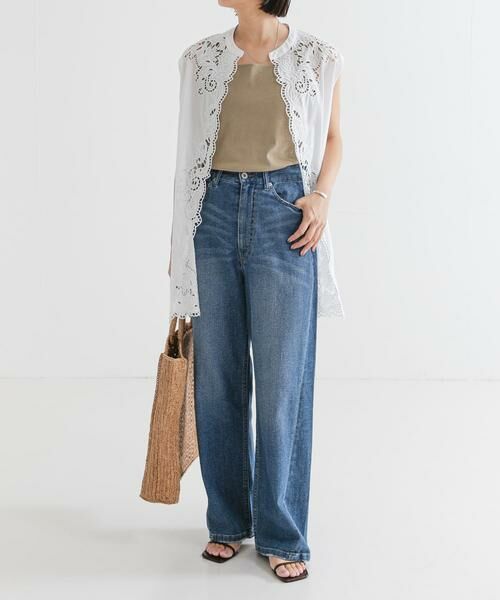 URBAN RESEARCH / アーバンリサーチ デニムパンツ | 『3サイズ展開』綿麻デニムワイドストレートパンツ | 詳細5