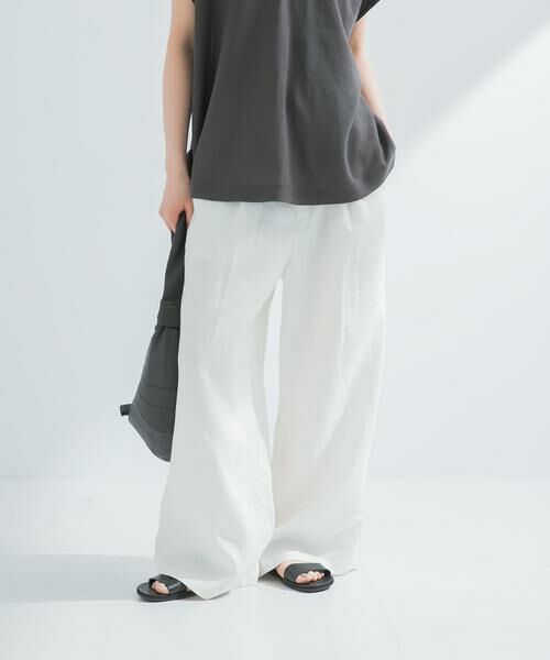 URBAN RESEARCH / アーバンリサーチ その他パンツ | 『3サイズ展開』new basic　リネンイージーワイドスラックス | 詳細1