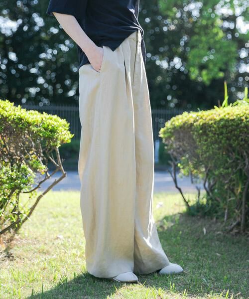 URBAN RESEARCH / アーバンリサーチ その他パンツ | 『3サイズ展開』new basic　リネンイージーワイドスラックス | 詳細23