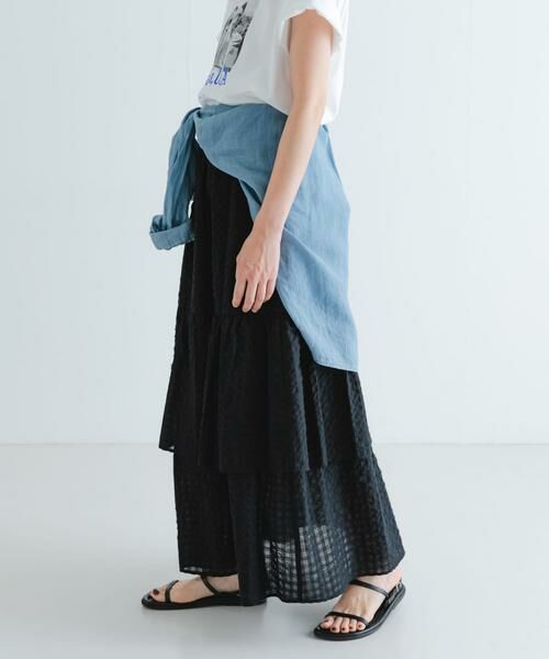 URBAN RESEARCH / アーバンリサーチ スカート | サッカーティアードロングスカート | 詳細1