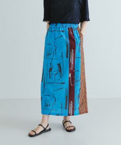 URBAN RESEARCH / アーバンリサーチ スカート | 『2サイズ展開』アートプリントストレートスカート