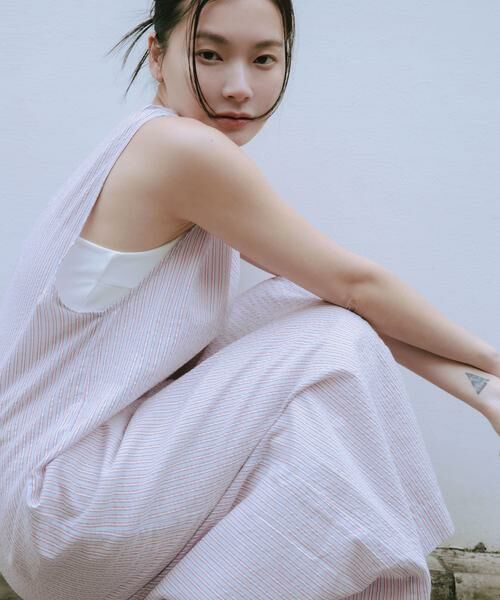 URBAN RESEARCH / アーバンリサーチ ワンピース | new basic　インドコットンサッカーストライプワンピース | 詳細1