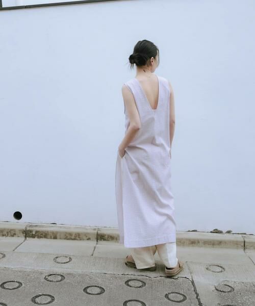 URBAN RESEARCH / アーバンリサーチ ワンピース | new basic　インドコットンサッカーストライプワンピース | 詳細7